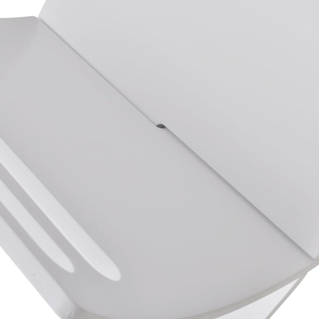 Puinen lehtiteline valkoinen