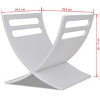 Puinen lehtiteline valkoinen