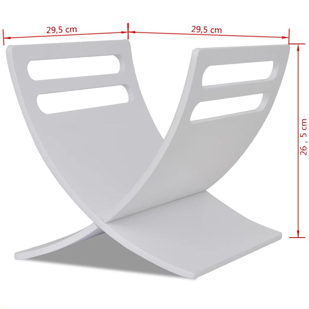 Puinen lehtiteline valkoinen