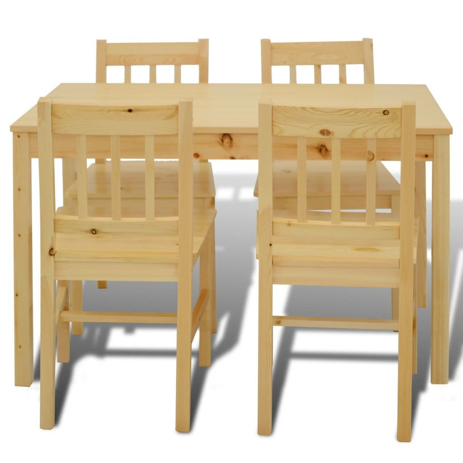 Trämatsbord 4 stolar Träfärg