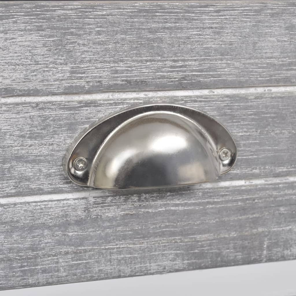 Yöpöytä 1 vetolaatikolla, valkoinen / harmaa