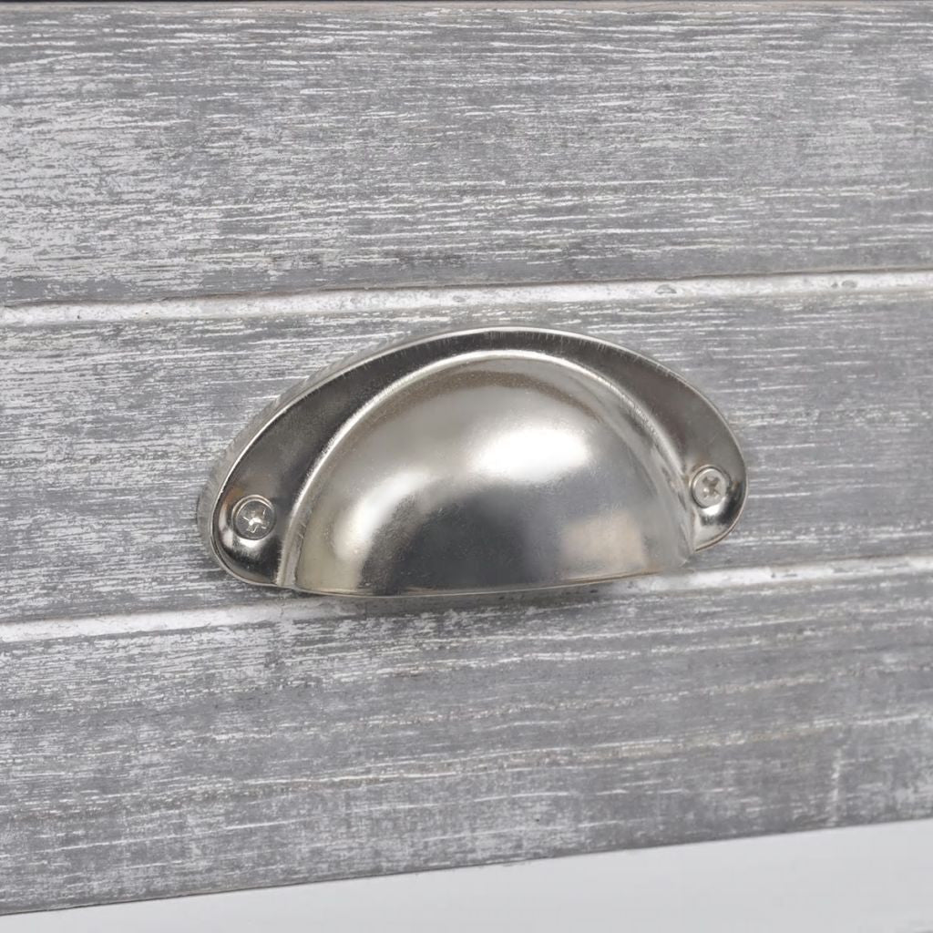 Yöpöytä laatikolla, 2kpl valkoinen / harmaa