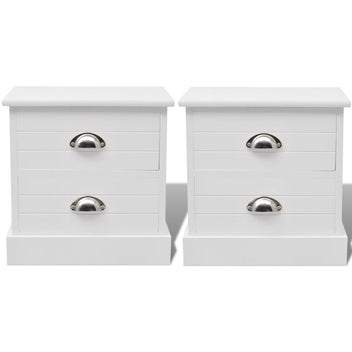 Franska nattduksbord 2 st Vit