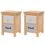 Yöpöydät 2 kpl 34x34x46 cm Täysi Puu