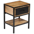 Yöpöytä mangopuu 40x30x50 cm