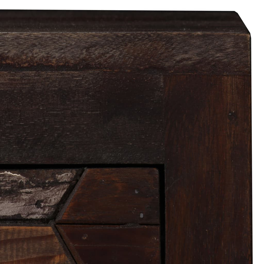 Yöpöytä kiinteä kierrätetty puu 40x30x50 cm