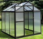 POHJOLA GARDEN Kasvihuone 3,3m²: Tukeva Runko, Paksut Paneelit, Sokkeli & Rännit - Helppo Koota Musta