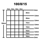 Puutarha-aita galvanoitu teräs 50 m 100 cm