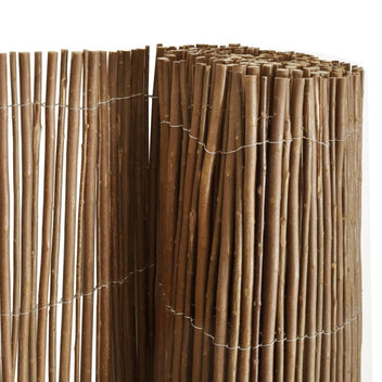 Pajuaita 300x100 cm – Ruskea pajuaita puutarhaan ja näkösuojaksi