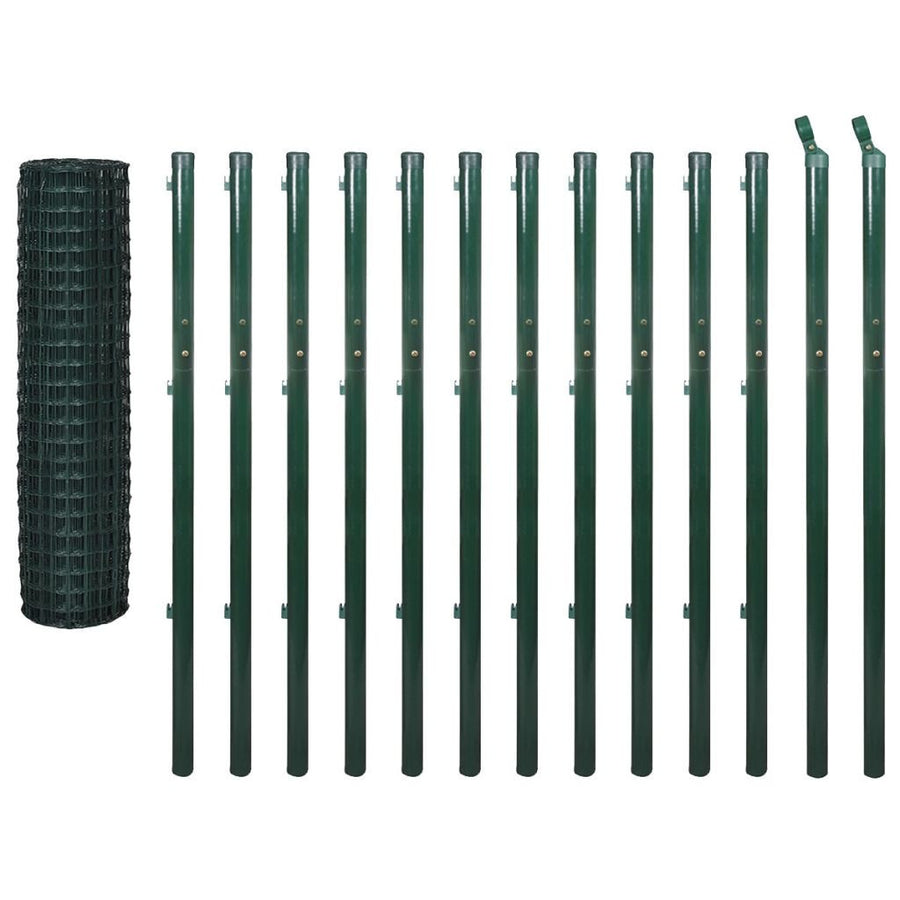 Eurostängsel stål 25x1,7 m grönt