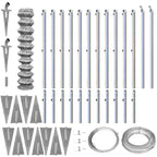 Verkkoaita piikkiankkureilla galvanoitu teräs 1,95x25 m