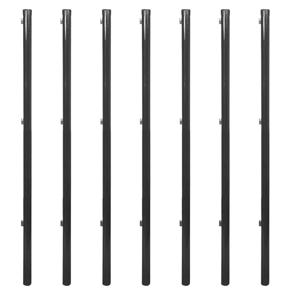 Verkkoaita tolpilla ja asennustarvikkeilla 1,5x15 m harmaa