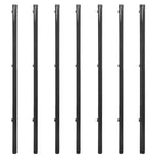 Verkkoaita tolpilla ja asennustarvikkeilla 1,5x15 m harmaa