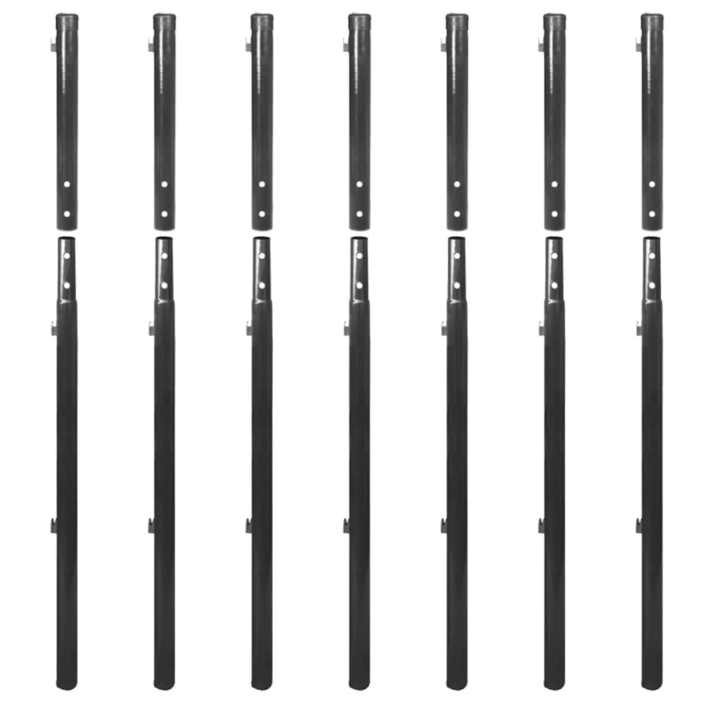 Verkkoaita tolpilla ja tarvikkeilla 1,97x15 m harmaa