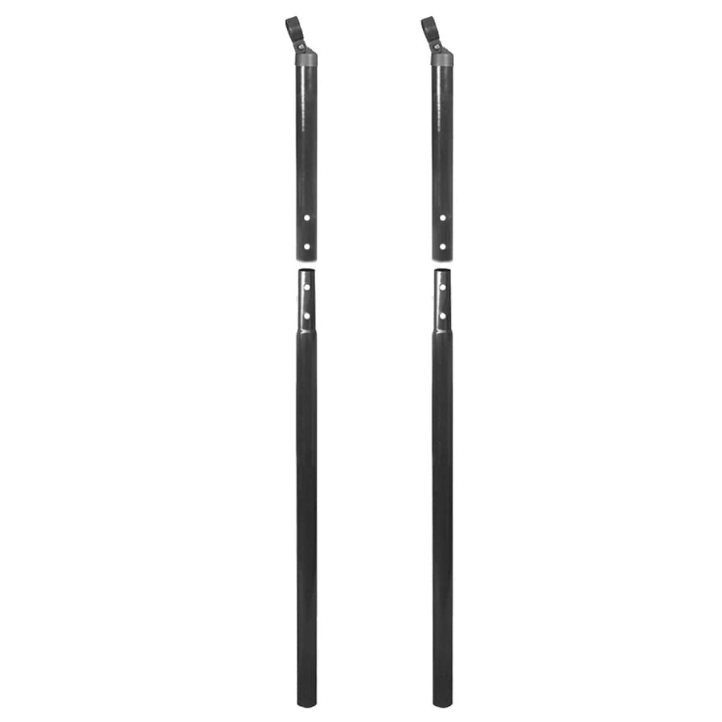 Verkkoaita tolpilla ja tarvikkeilla 1,97x15 m harmaa