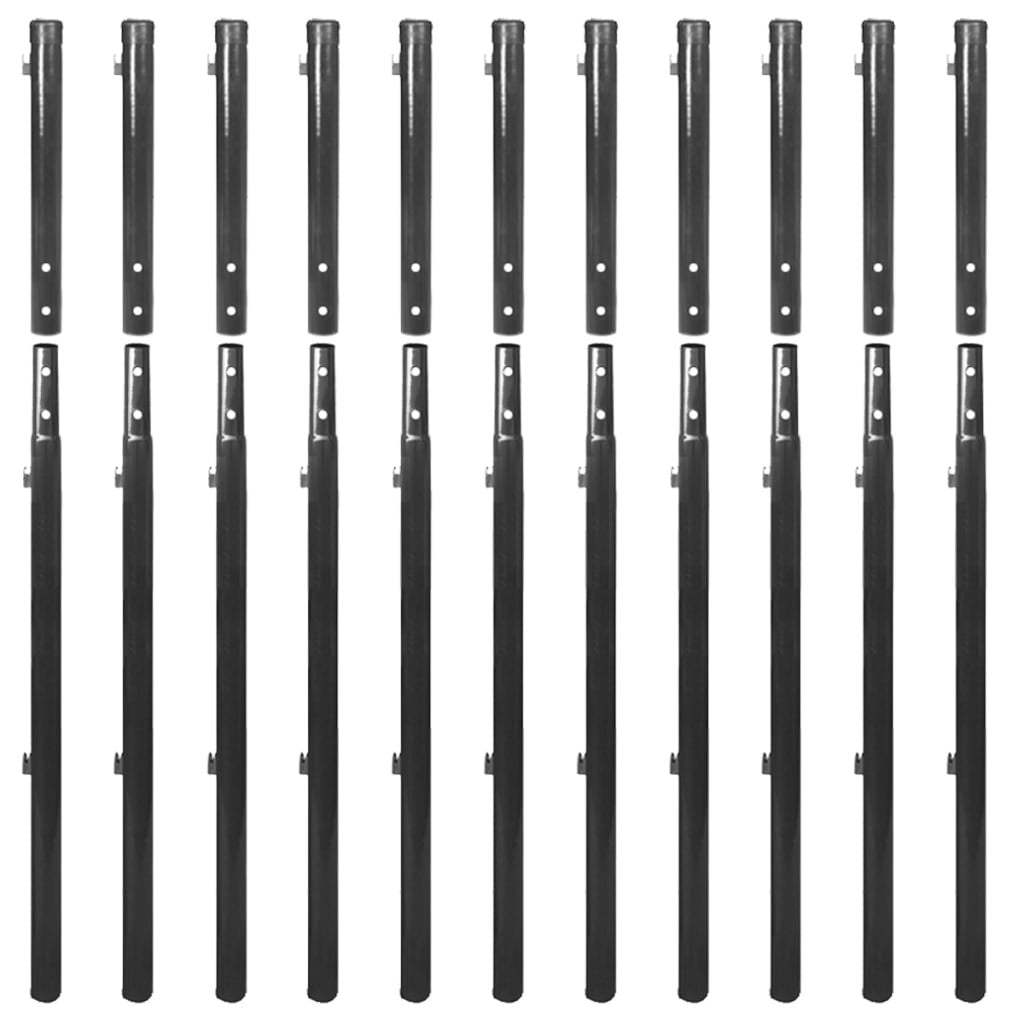 Verkkoaita tolpilla ja asennustarvikkeilla 1,97x25 m harmaa