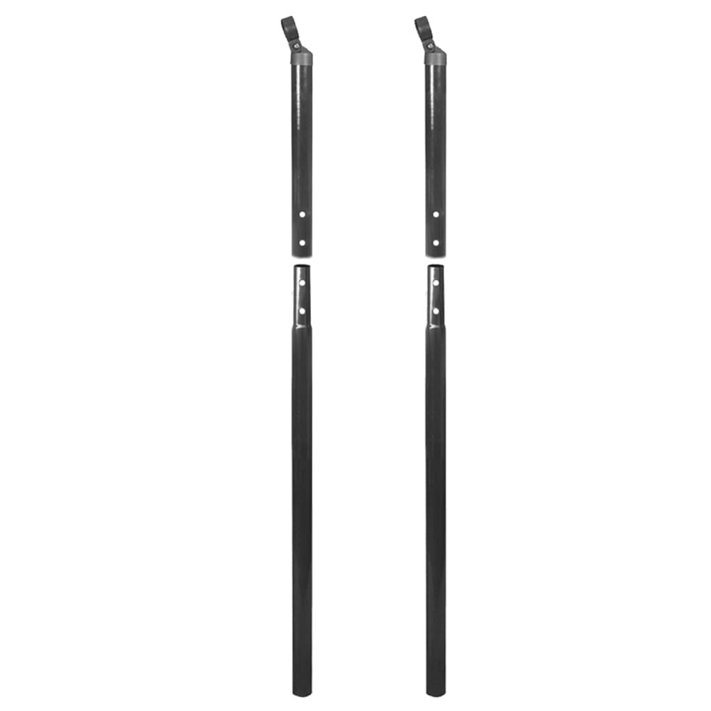 Verkkoaita tolpilla ja asennustarvikkeilla 1,97x25 m harmaa