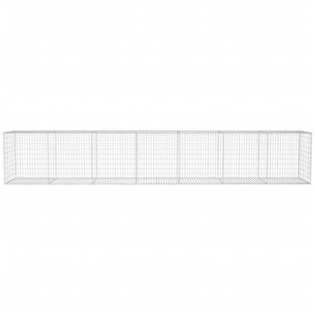 Gabionseinä kannella galvanoitu teräs 600x50x100 cm