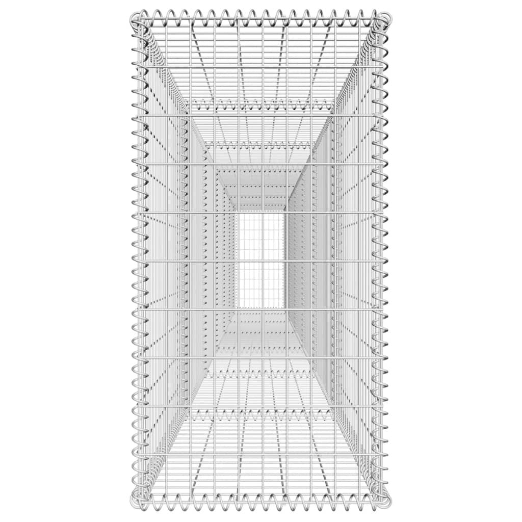 Gabionvägg med lock, galvaniserat stål, 600x50x100 cm