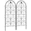 Metallisäleiköt lintukoristeilla, malli 2, 2 kpl, 50 x 120 cm, musta