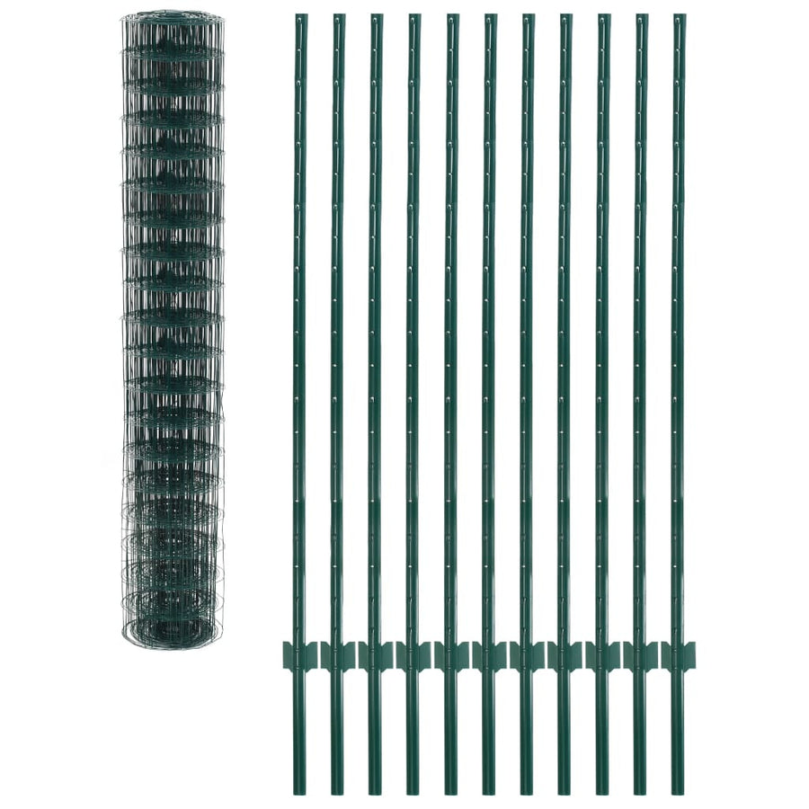 Eurostängsel stål 20x1,5 m grönt