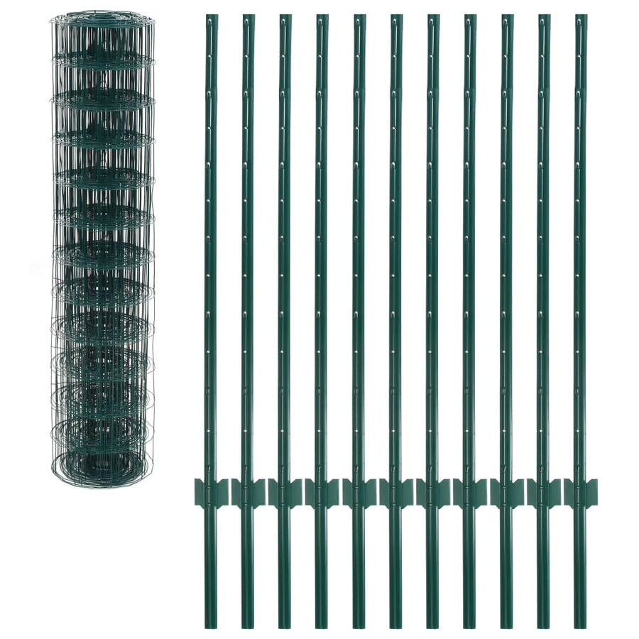 Eurostängsel stål 20x1,2 m grönt