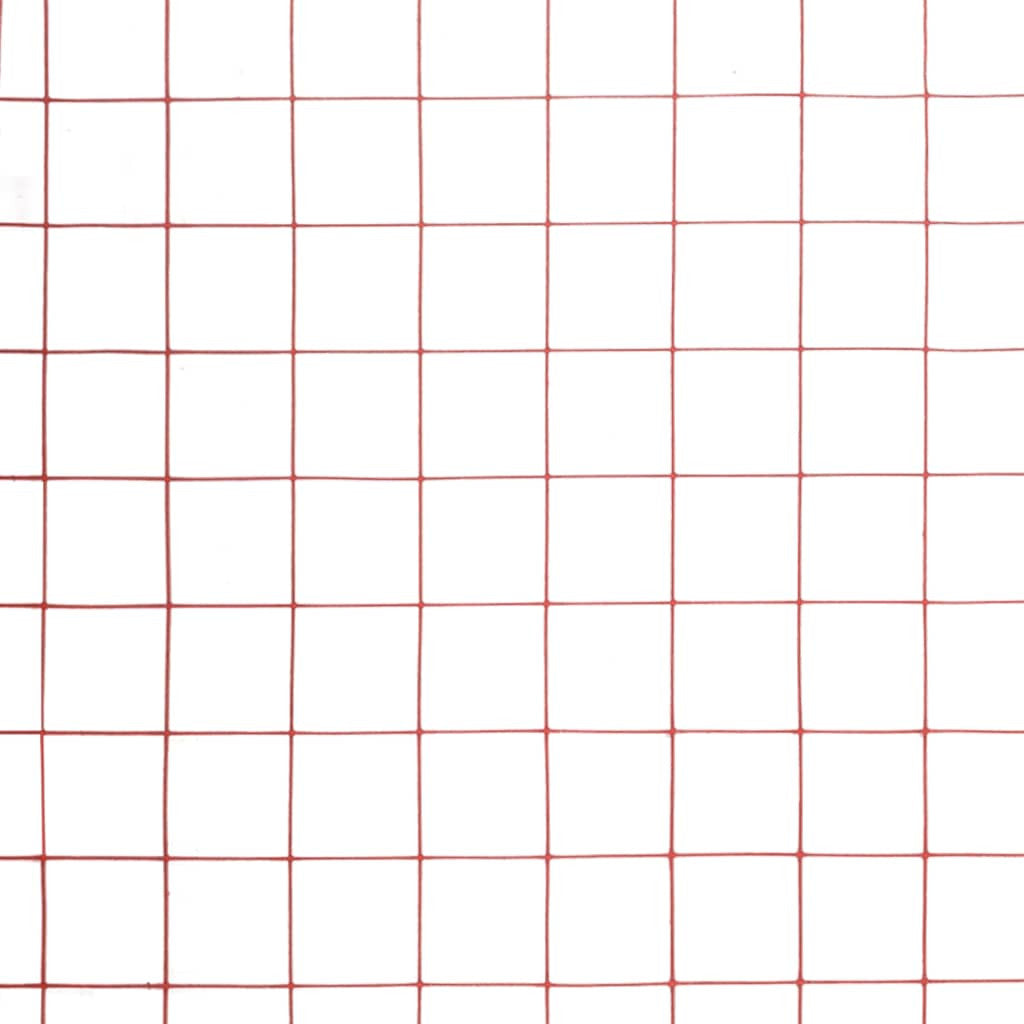 Kanaverkko teräs PVC pinnoitteella 25x1,5 m punainen