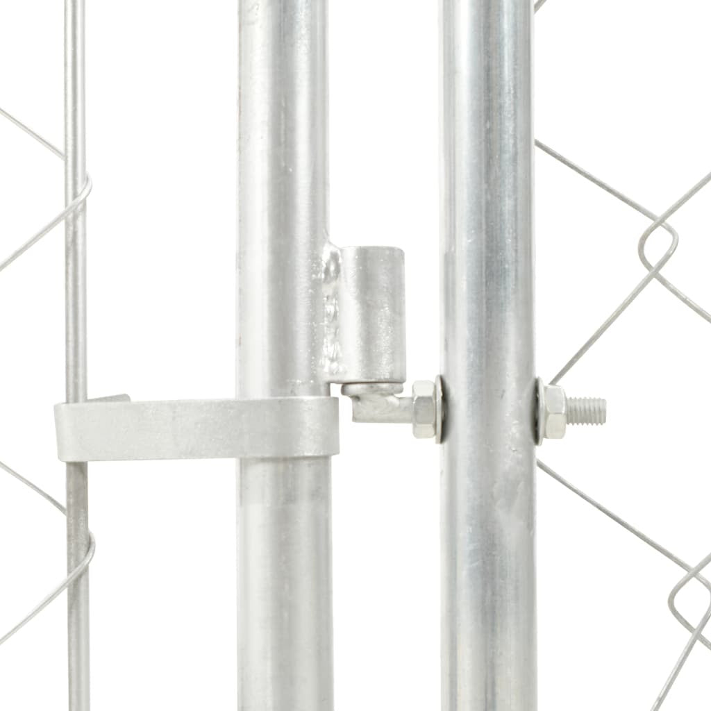 Utomhuskennel med tak 100x100x125 cm