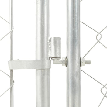 Utomhuskennel med tak 100x100x125 cm
