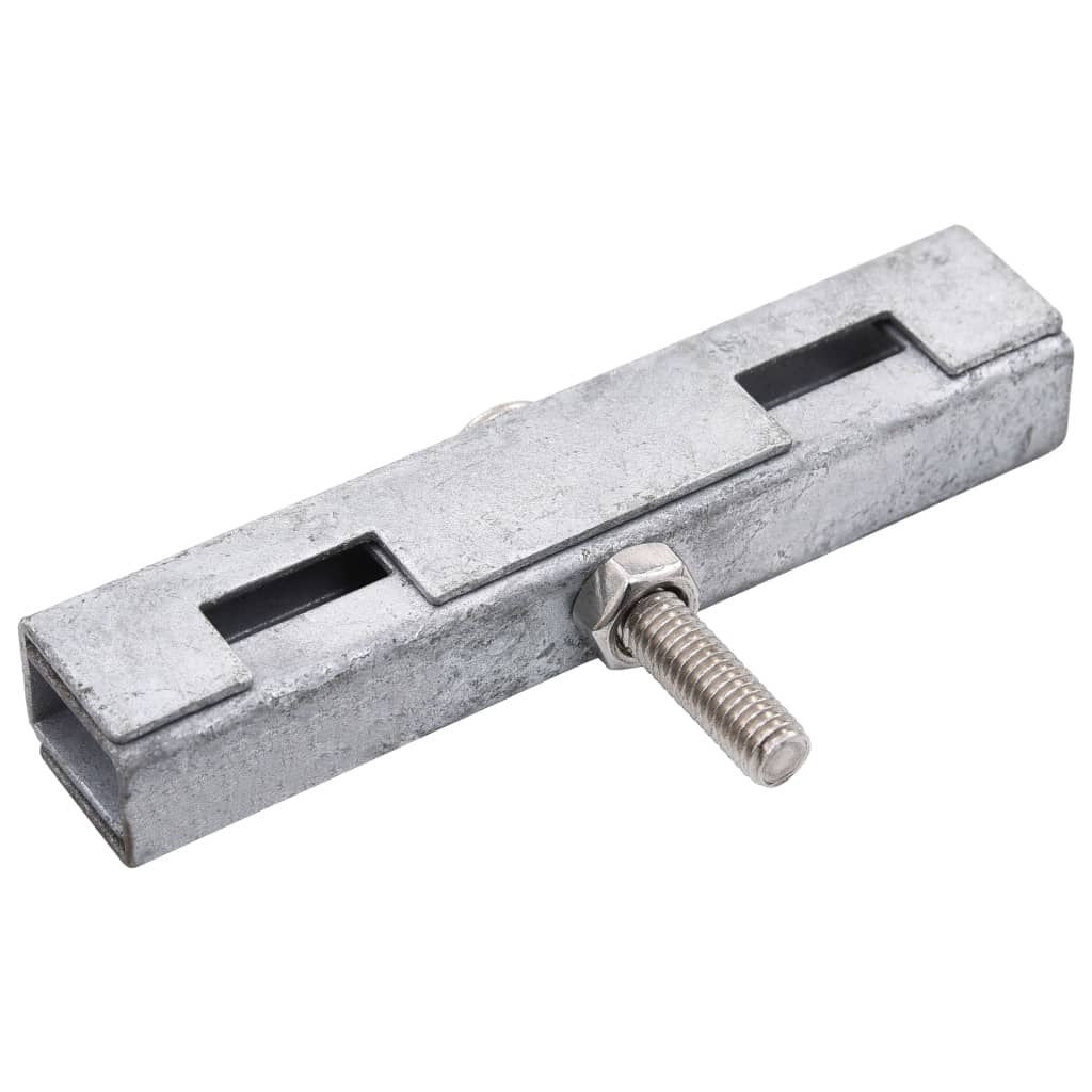 Trädgård U-formad koppling 10 set, silver