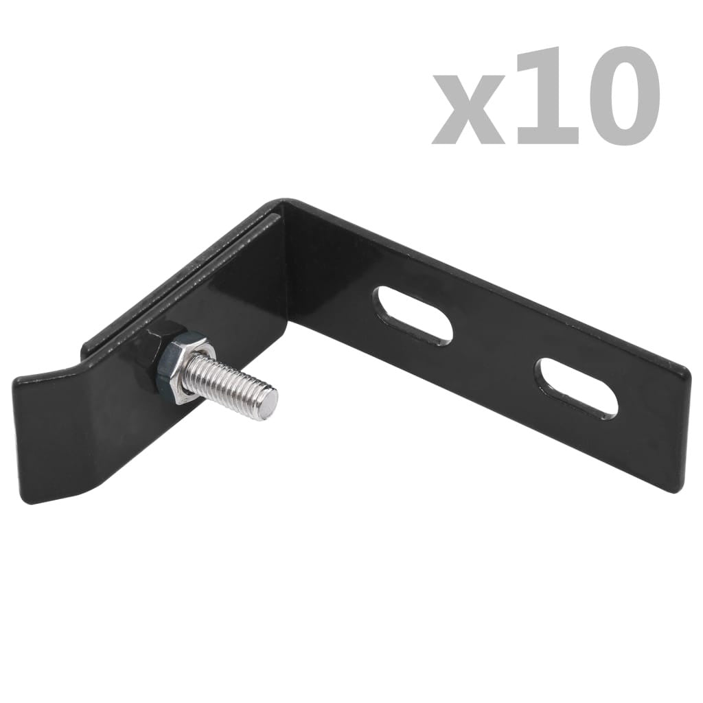 Vägghörnfäste 10 set antracit