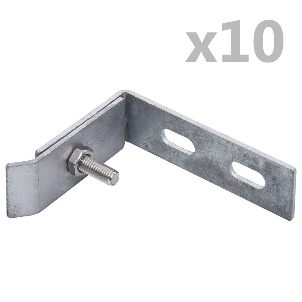 Vägghörnfäste 10 set silver