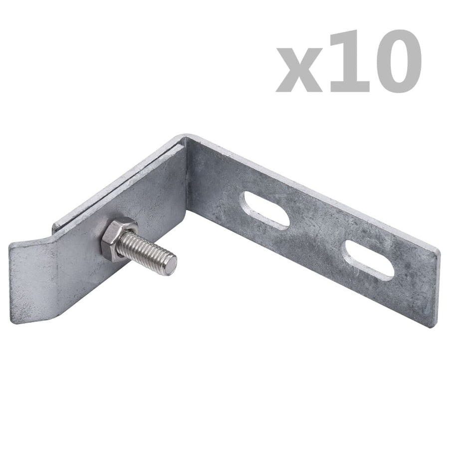 Vägghörnfäste 10 set silver