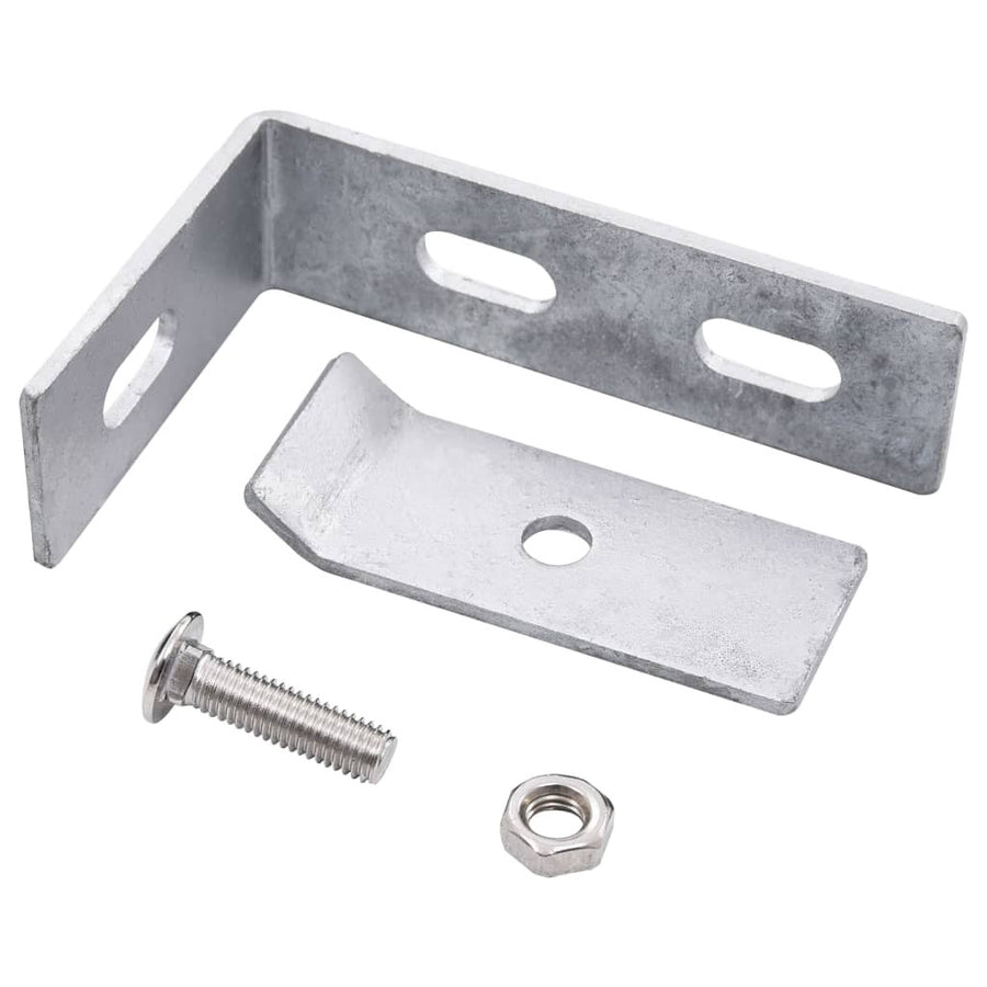 Vägghörnfäste 10 set silver