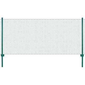 Verkkoaita tolpilla teräs 25x0,5 m vihreä