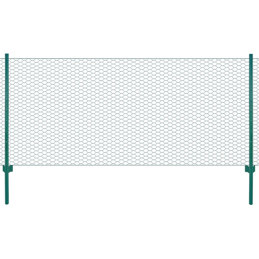 Verkkoaita tolpilla teräs 25x1 m vihreä
