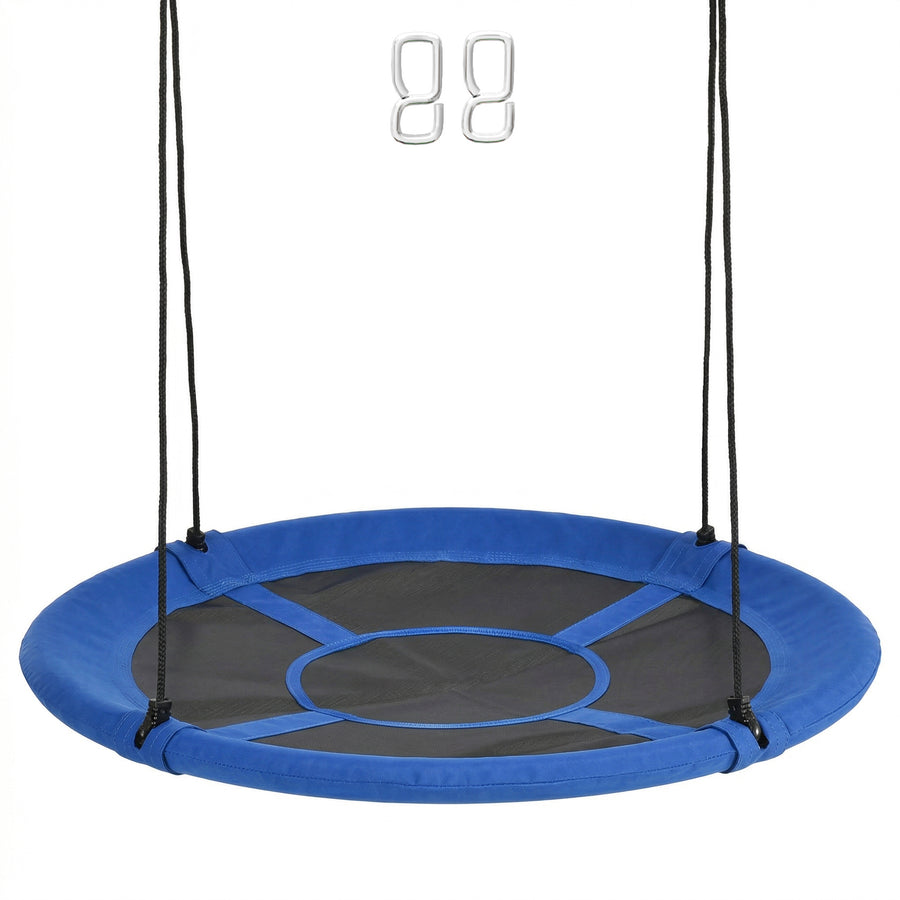 Pesäkeinu Ø 110 cm säädettävillä köysillä, kantavuus 100 kg, sininen