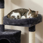 Kissan kiipeily-/raapimapuu 139 cm, Harmaa