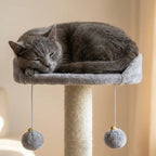 Pohjolan Lemmikkitarvike Kissan kiipeily-/raapimispuu 81 cm, Vaalean harmaa