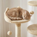Pohjolan Lemmikkitarvike Kissan kiipeily-/raapimapuu 139 cm, Beige