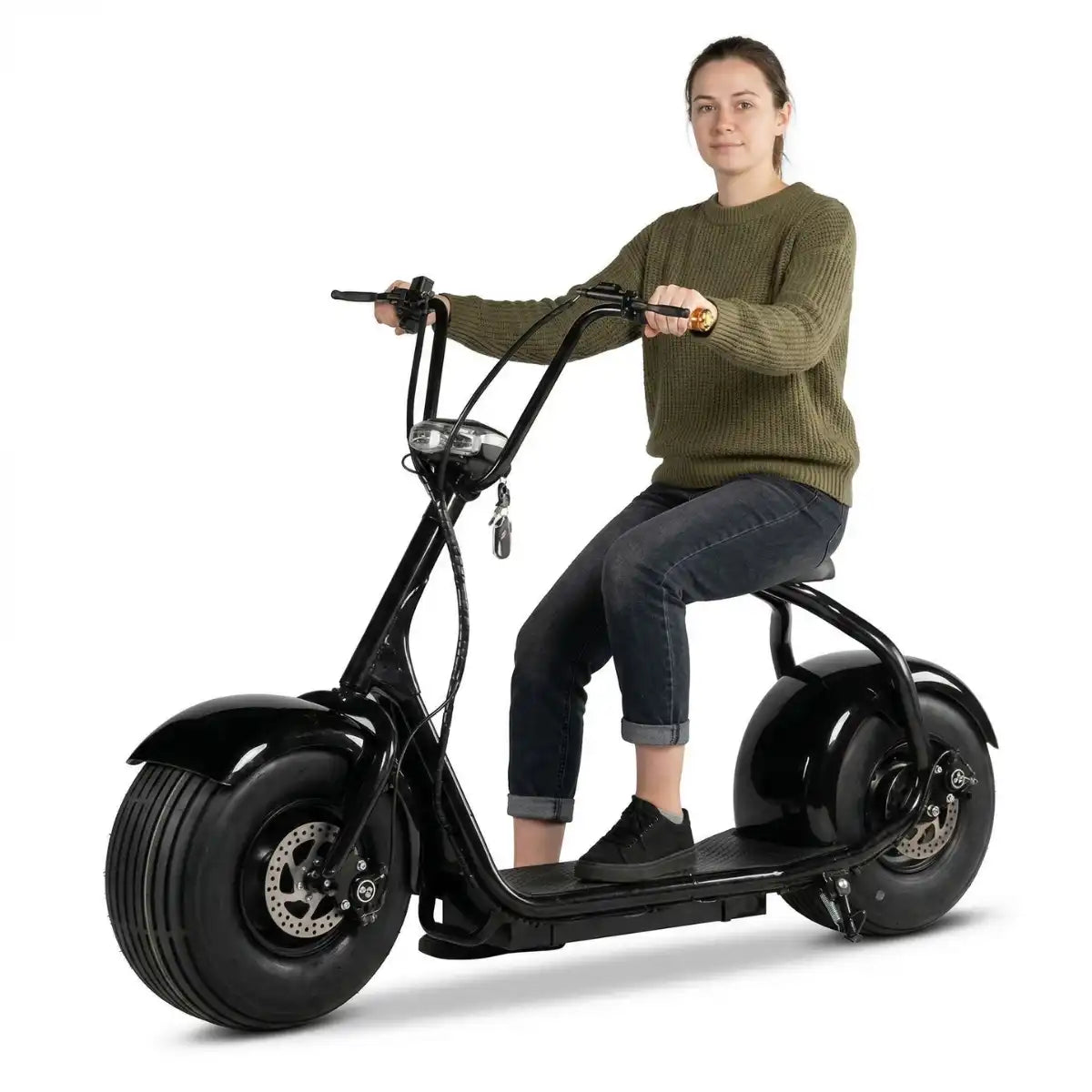 Arktis Motors 1000W elscooter 25 km/h, Power Pack / Electric Cruiser 2.0 Luxury, svart