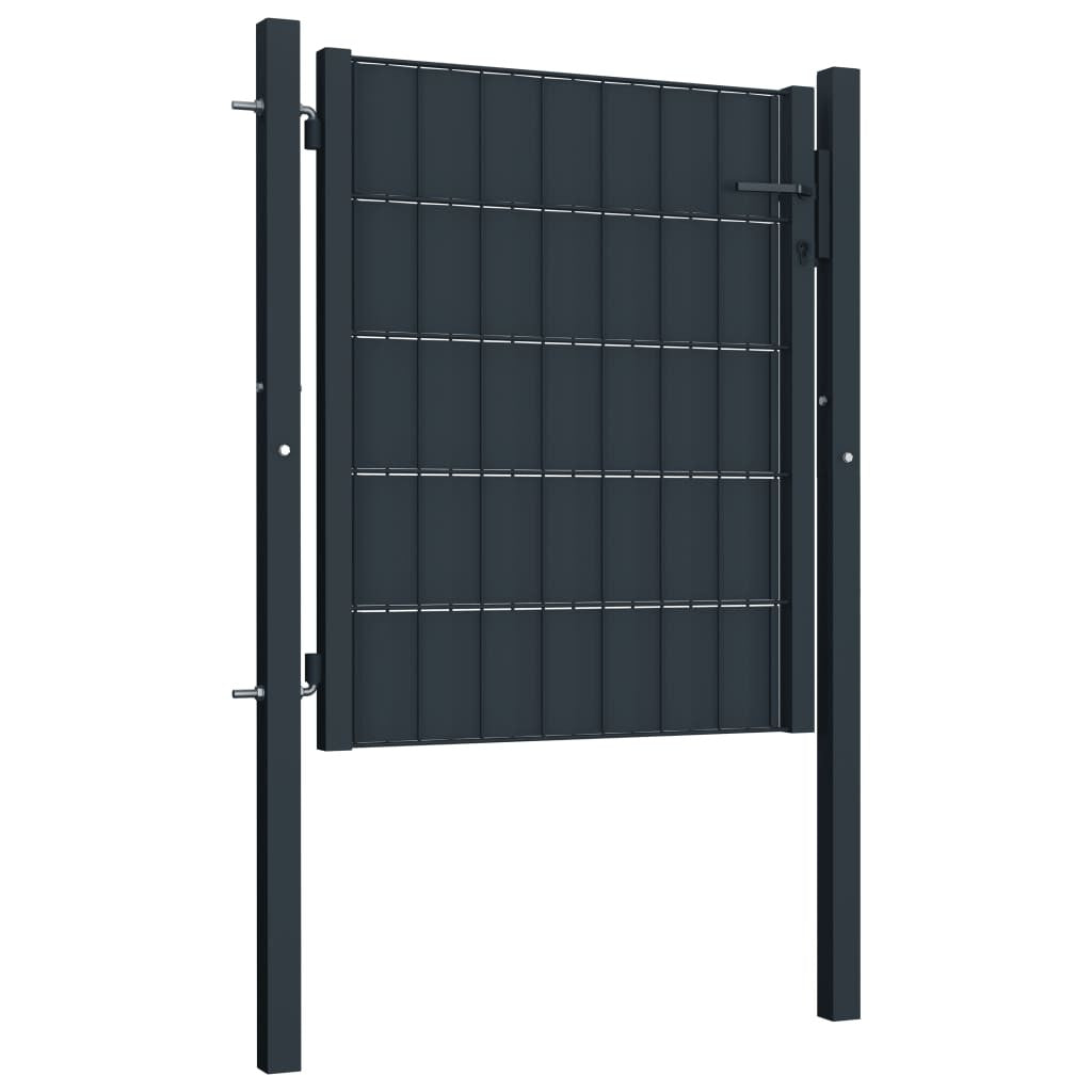 Pihaportti teräs 100 cm, 2 eri korkeutta