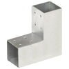 Stolpe med L-formad anslutning, galvaniserad metall 71x71 mm