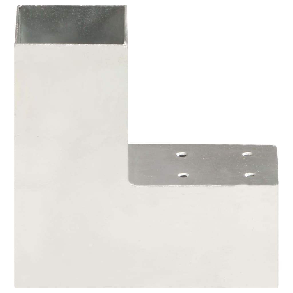 Stolpe med L-formad anslutning, galvaniserad metall 71x71 mm