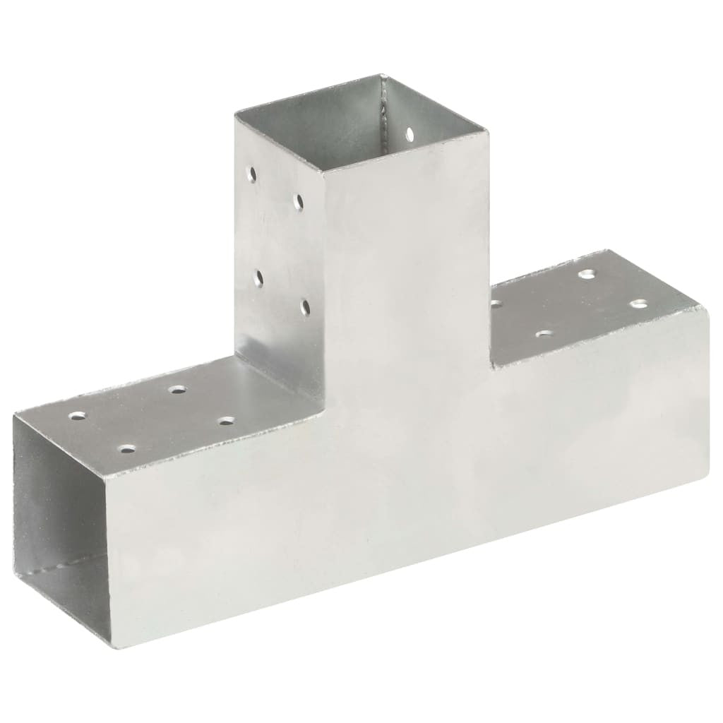 Stångkopplingar, 4 st, T-formade, galvaniserad metall, 71x71 mm