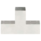 Tolppaliittimet 4 kpl T-muoto galvanoitu metalli 71x71 mm