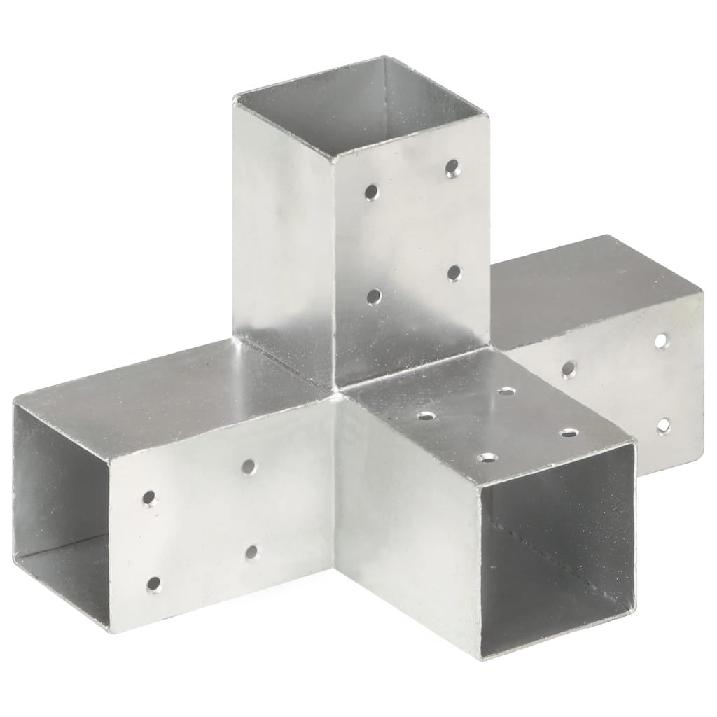 Stångkoppling X-formad galvaniserad metall 71x71 mm