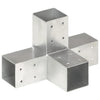 Stångkoppling X-formad galvaniserad metall 71x71 mm