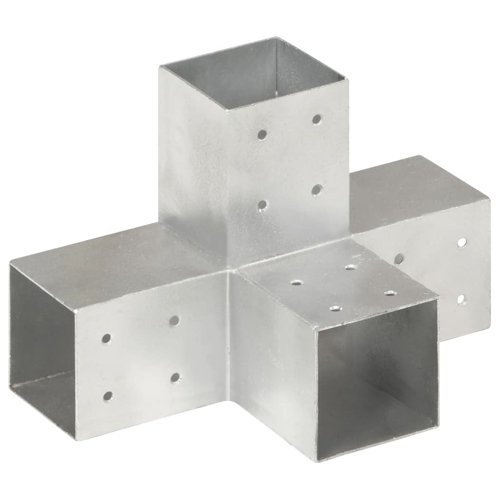 Stångkoppling X-formad galvaniserad metall 81x81 mm