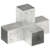 Stångkoppling X-formad galvaniserad metall 81x81 mm